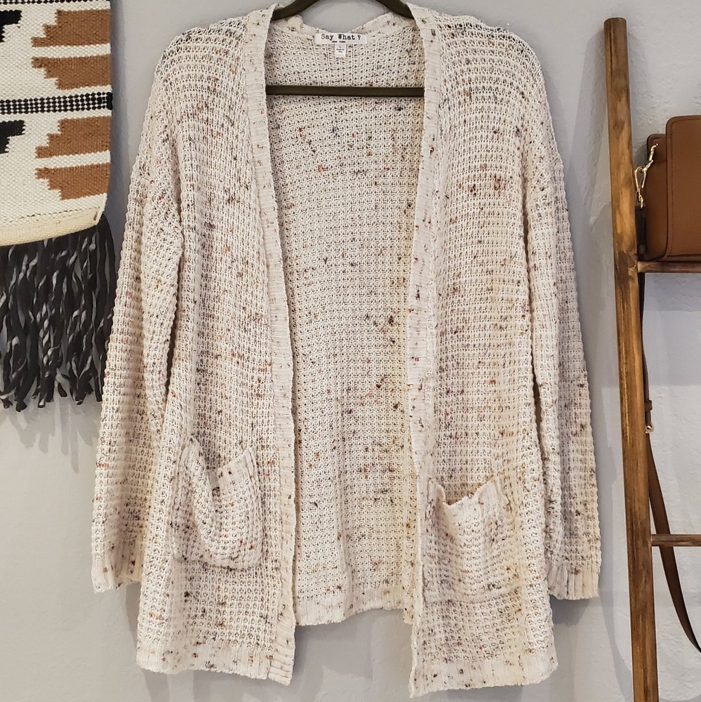 SAY WHAT? II Cozy Cableknit Cardigan